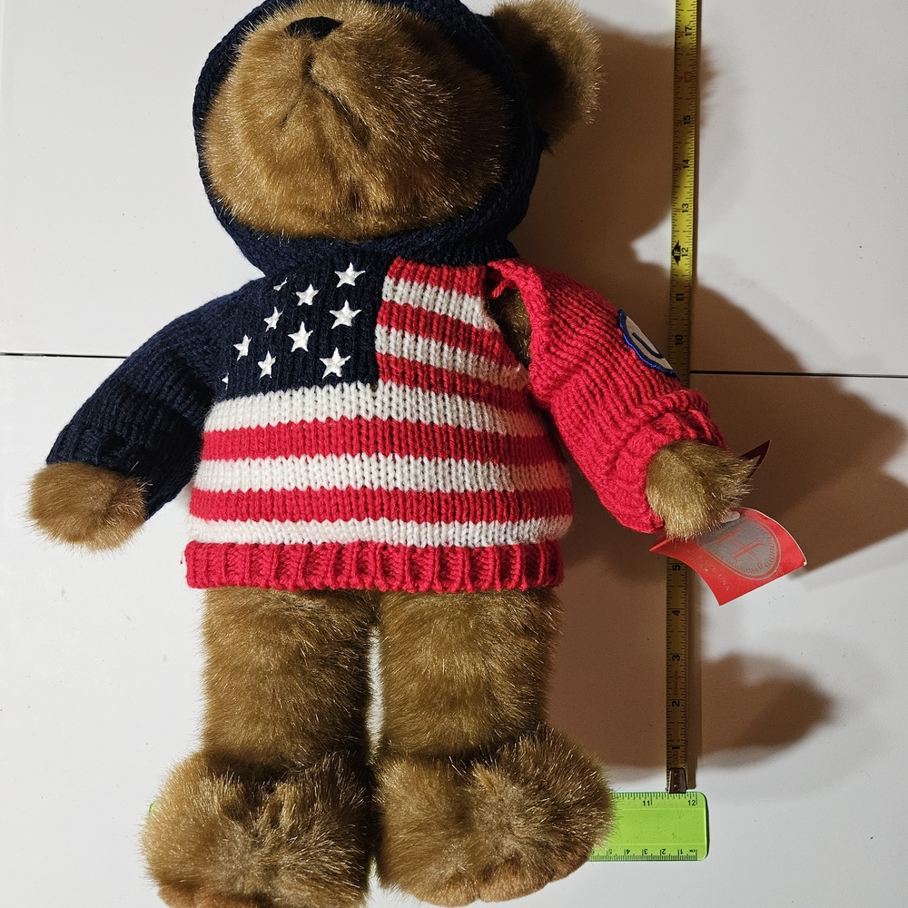 Patriotic Teddy Bear with Flag Sweater - Picture 12 of 12